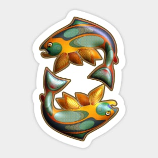 Dancing Trout Sticker